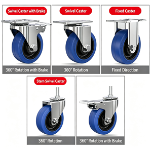 caster wheel with polyurethane tread aluminum core lightweight high strength aerospace grade material - Product Image 5