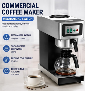 Équipement de cuisine commerciale, machine à café professionnelle, pot en verre, équipement de cuisine de restaurant, machine à café pour café et bureau - Product Image 3