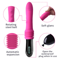 Automatischer, einziehbarer Vibrator mit mehreren Geschwindigkeiten, ferngesteuerter weiblicher Masturbator für sofortigen Orgasmus, Sexspielzeug