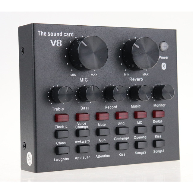 Mini Mixer Sound Changer Set Professional Audio V8 Sound Card Set Kit Bm800 Music Card Sound Module for Recording Live Streaming