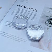 Leere 2g benutzer definierte neue einzellige Lidschatten erröten Reise muster Verpackung sechseckige transparente feste Parfüm box
