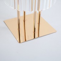 Support de Fleurs en Fer Gros, Arche Dorée, Guide de Chemin 39 Pouces, Présentoir Central de Mariage en Acrylique pour Décoration d'Événements et Fêtes