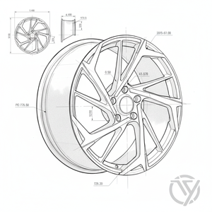 Jantes en alliage style Tomahawk sportives, design à rayons torsadés, compatibles avec Hyundai Elantra Kia K5 - Product Image 6