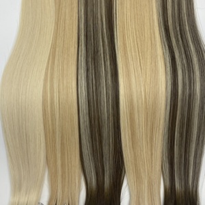 Extensiones de Cabello Ruso Invisible de Puntas Gruesas, Cabello Humano 100% Virgen Doble Trama Sin Procesar, 100g, <span class=keywords><strong>Balayage</strong></span>, Volumen, Trama - Product Image 2