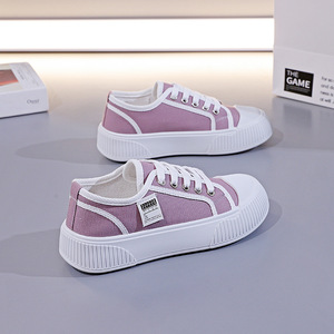 Chaussures décontractées pour hommes à lacets, en maille respirante, légères, avec semelle intermédiaire en EVA, semelle extérieure en caoutchouc, semelle souple, bout blanc, chaussures fines tendance - Product Image 2