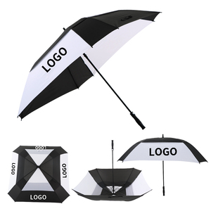 Good quality golf <b>umbrella</b> custom logo High density pongee fabric strong frame <b>windproof</b> <b>umbrella</b> for male - Product Image 2