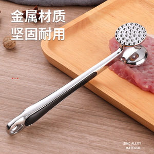 Marteau à viande en acier inoxydable <span class=keywords><strong>pour</strong></span> cuisine et salle à manger, idéal <span class=keywords><strong>pour</strong></span> attendrir les steaks et les cotelettes de porc - Product Image 2