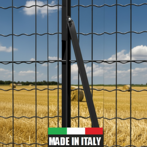 Modulo Iniziale/Finale in Alluminio Marrone e Perline di Vetro Satinato per Parete Divisoria con 2 Traverse - H2550xL1000 mm - per Porte - Product Image 1