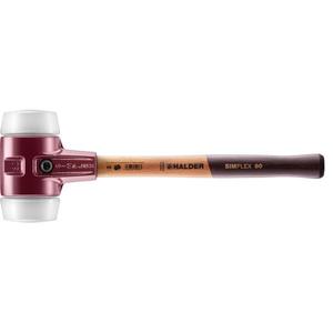 HALDER - 3007.080 Baguettes à face souple SIMPLEX-Superplastique avec boîtier en fonte et manche en bois de haute qualité - Product Image 1