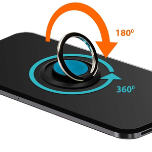Soporte de anillo de dedo magnético Universal de lujo, soporte giratorio para teléfono móvil, soporte adhesivo trasero, Compatible con todos los teléfonos móviles - Product Image 4