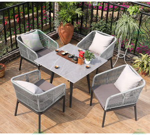 ZUOAN-Silla de ratán para jardín, mesa de centro para restaurante al aire libre, conjunto de <span class=keywords><strong>comedor</strong></span>, muebles de patio - Product Image 4