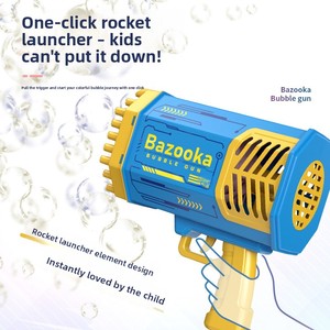 <span class=keywords><strong>Pistola</strong></span> de burbujas Gatling de plástico ABS de 69 agujeros, máquina de burbujas eléctrica automática de mano de gran tamaño para niños, incluye juguete - Product Image 5
