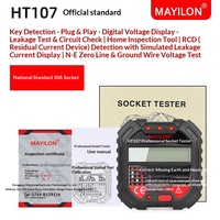 Multifunctional High Accuracy Digital Display Socket Tester Electrician Ground Wire Tester Line Meter Plug Phase Meter Correct