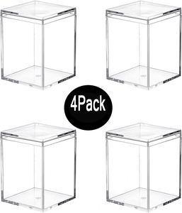 Kitchen Spice Storage Box Modern Multifunction Stackable Clear Acrylic Square <b>Canister</b> <b>Set</b> Lid Injection-Molded Food Grade - Product Image 2