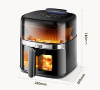 Friteuse à air intelligente sans huile 6L 1500W - Four de cuisson électrique moderne à écran tactile pour hôtel et maison