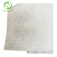 Tissu non tissé en PET biodégradable, doux pour la peau, en polyester/viscose, pour rouleaux de serviettes jetables, tissu de nettoyage