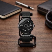 Montre analogique à quartz étanche pour homme AIYISHI 1633 tendance, bracelet 38 mm, épaisseur 9 mm, résistance à l'eau 30M, mode décontractée, en alliage