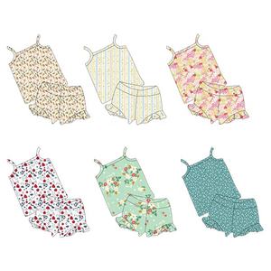 Kinder Sommer individuell bedrucktes Baby 2-teilig Bambus französisches Terry-Kleidungsstück Set ärmellose Weste Oberteil + Shorts-Kleidungsstück Set - Product Image 1