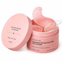 Patchs pour les yeux au peptide PDRN, masque hydrogel coréen au collagène pour le contour des yeux, anti-âge, anti-cernes, éclaircissant, raffermissant, marque privée