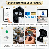 Ensemble de mariage avec bague en diamant taille princesse, alliance éternité en or avec diamant de laboratoire, bague de fiançailles en diamant de laboratoire IGI 1 carat, ensemble nuptial