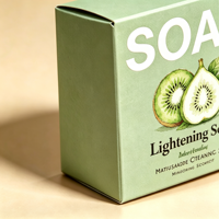 Ensemble de boîtes à savon en carton rigide écologique personnalisable avec gaufrage et laminage mat pour emballage cadeau