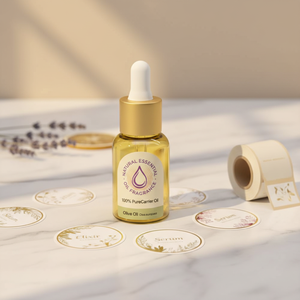 Autocollants personnalisés en feuille d'or, impression d'étiquettes à chaud de qualité supérieure, papier adhésif imperméable pour cosmétiques et emballages de luxe - Product Image 5
