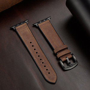 Bracelet de montre hybride en Silicone, Vintage, résistant à la sueur, en cuir véritable et caoutchouc, pour <span class=keywords><strong>Apple</strong></span> Watch Iwatch <span class=keywords><strong>Se</strong></span> 7 6 38 <span class=keywords><strong>40</strong></span> 41 <span class=keywords><strong>Mm</strong></span> - Product Image 2