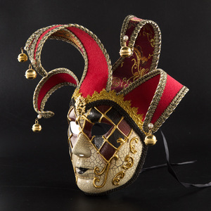 Máscaras Venecianas <span class=keywords><strong>de</strong></span> <span class=keywords><strong>Payaso</strong></span> para Todo el Rostro, Pintadas a Mano, Máscara <span class=keywords><strong>de</strong></span> Pared para Carnaval, Cosplay, Máscara <span class=keywords><strong>de</strong></span> Bufón - Product Image 3