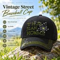 Casquette de baseball rétro pour femme, motif camouflage léopard, 100 % coton, logo personnalisé imprimé, streetwear, casquette de sport, broderie à la main, réglable, coupe basse