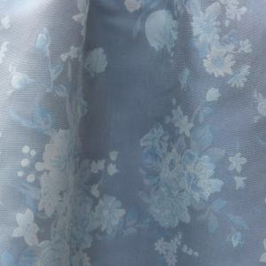 Vestido Corset Largo Veronica con Volantes, Abertura Lateral, Patrones Florales Bordados, Cintura Natural, Crepé, Tallas XXS-XL - Product Image 3