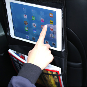 Car <b>Seat</b> Back <b>Storage</b> Pouch Oxford Cloth 52x29cm Universal For Tablet And Accessories - Product Image 4