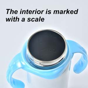 Biberon en silicone 8oz pour bébé, isolé sous vide, par sublimation, pour l'alimentation et l'eau, stocké aux États-Unis - Product Image 5