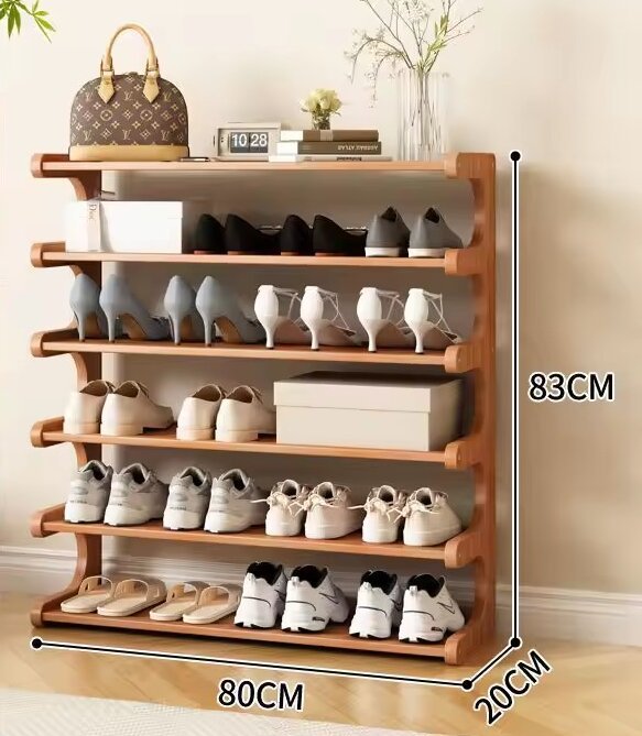 6 niveles, 80 cm de largo [capacidad para 18 pares de zapatos]