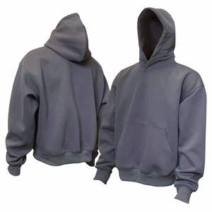 H5455 Clothes Vendor Wholesale Custom Solid Color 360 Gsm Cotton Blends Boxy Oversized Hoodies Men's Hoodies - Product Image 3