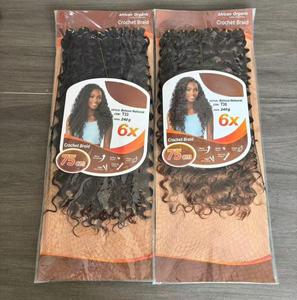Extensions de cheveux synthétiques bouclés 6X de haute qualité pour tresses, lots de mèches ondulées effet naturel pour femmes, vente en gros - Product Image 4