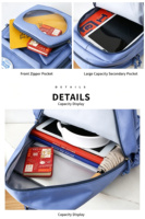 Sac à dos scolaire 3-en-1 durable, léger, imperméable en nylon respirant avec sangles réglables et trousse à crayons intégrée