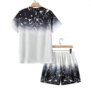 Conjunto de Camiseta y Pantalones Cortos de Verano Unisex, Corte Regular, 100% Algodón Ecológico, con Logotipo Personalizado, Sublimación, Camisetas de Manga Corta y Pantalones Cortos - Product Image 2