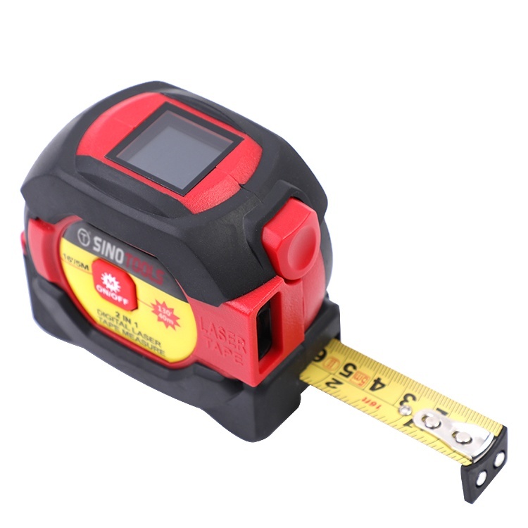 Digital Laser 40m Smart Metal Automatic Tape Measure 2 In 1 Electronic Measuring Tape 5m Distance Meter With Logo Custom