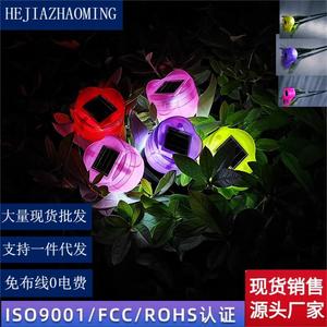 ไฟสวนโซลาร์เซลล์รูปดอกทิวลิป Hejia รุ่น HJ044 สำหรับตกแต่งภูมิทัศน์กลางแจ้ง ทำจากพลาสติก เสียบลงดินได้ - Product Image 5