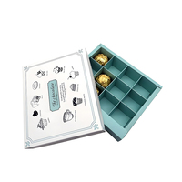 Boîte à Chocolats Artisanaux Minimaliste en Papier Mat avec Panneau Transparent Magnétique Rectangulaire