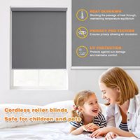 Persianas enrollables lisas inalámbricas para interiores de tamaño personalizado, apagón Manual, respetuoso con el medio ambiente, impermeable, bloqueo UV para el hogar y la Oficina, fácil