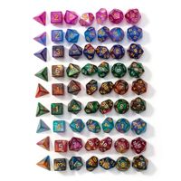 Jeu de 7 dés acryliques RPG/DND polyédriques sculptés D20 D12 D10 D8 D6 D4 pour Starry Dice Running Group Digital PRTG Game Role