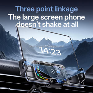 <span class=keywords><strong>Chargeur</strong></span> de voiture sans fil électronique anti-vibration à rotation de 90 degrés 15W avec lumière ambiante colorée pour téléphone ipad charge sans fil - Product Image 5