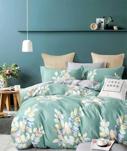 Juego de Funda Nórdica de Cuatro Piezas de Algodón 100% con Estampado Reactivo de Plantas de Estilo Nórdico de Lujo, Personalizable, para Todas las Estaciones - Product Image 6