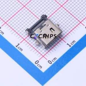 HC-TYPE-C-24P-MM-1.4-5A-12 USB Connector SMD Connector Type-C USB 3.1 Female Horizontal Mount - Product Image 1
