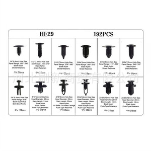 Kit de 192 clips universels pour pare-chocs et garnitures de voiture, attaches en plastique, rivets pour réparation et remplacement Honda Toyota, 18x27.5x4.5cm - Product Image 2