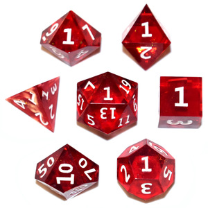 ชุดลูกเต๋า DND สีแดงคมกริบ 7 ลูก พร้อมอุปกรณ์เสริม สำหรับเกม Dungeons & Dragons TTRPG เกม RPG หลายหน้า ลูกเต๋าเรซิ่นทรงหลายเหลี่ยม สำหรับเล่นตามบทบาท - Product Image 2