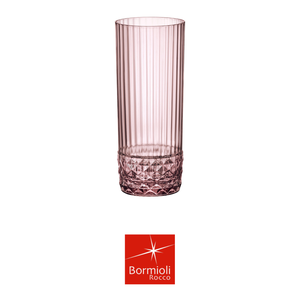 Vaso Highball 40 cl Liliac Pink America' H 15.8 cm Ø 6.8 cm Bormioli Rocco - Product Image 4