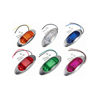 Accessoires de voitures, avec marquage latéral, lampe, ovales, pour camion-remorque, camion-citerne, ampoule rouge, ambre, 12v, 24v, 6 led