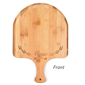 Tabla para hornear pizza de bambú de 12 pulgadas con asa para uso en horno - Product Image 1